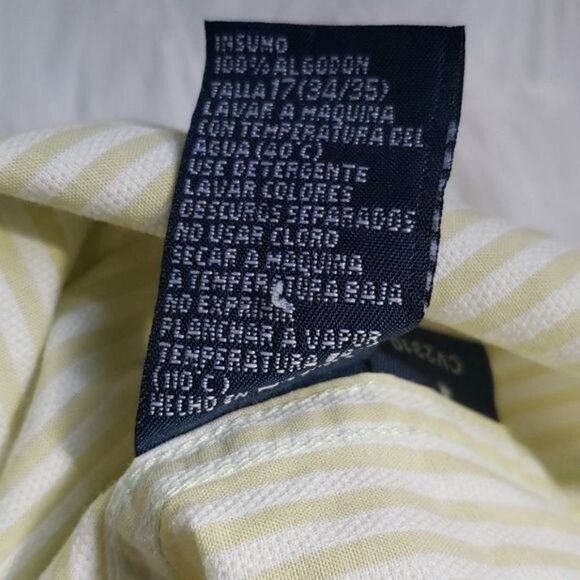 Vintage Oscar de La Renta Menswear Yellow Striped Shirt - Picture 8 of 10